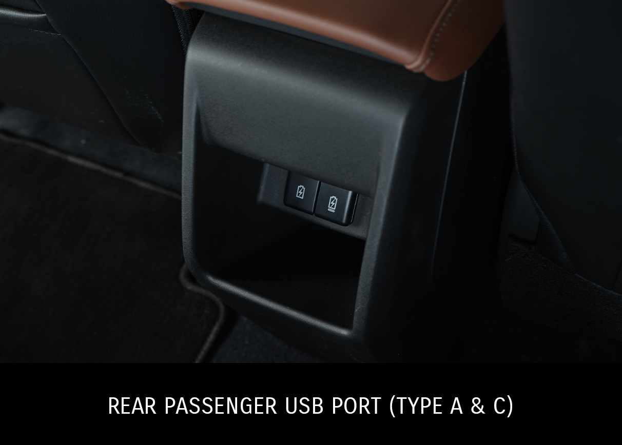 Rear Passenger USB Port (Type A & C)